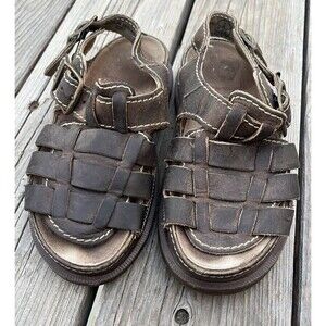 Vintage Dr. Martens Men's 6 Women's 7 Chunky Sandals Made in England - Brown